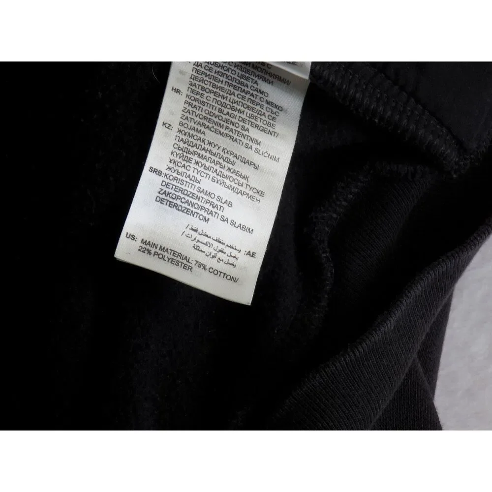 Adidas Mens 3-Stripes Full Zip Hoodie Black‎ White Medium Fleece Hooded